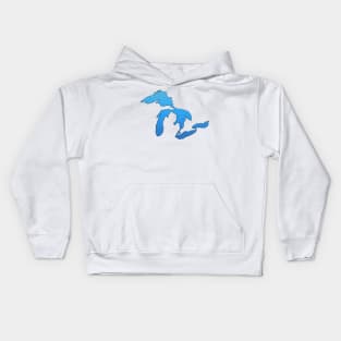 Outline of the Great Lakes Kids Hoodie